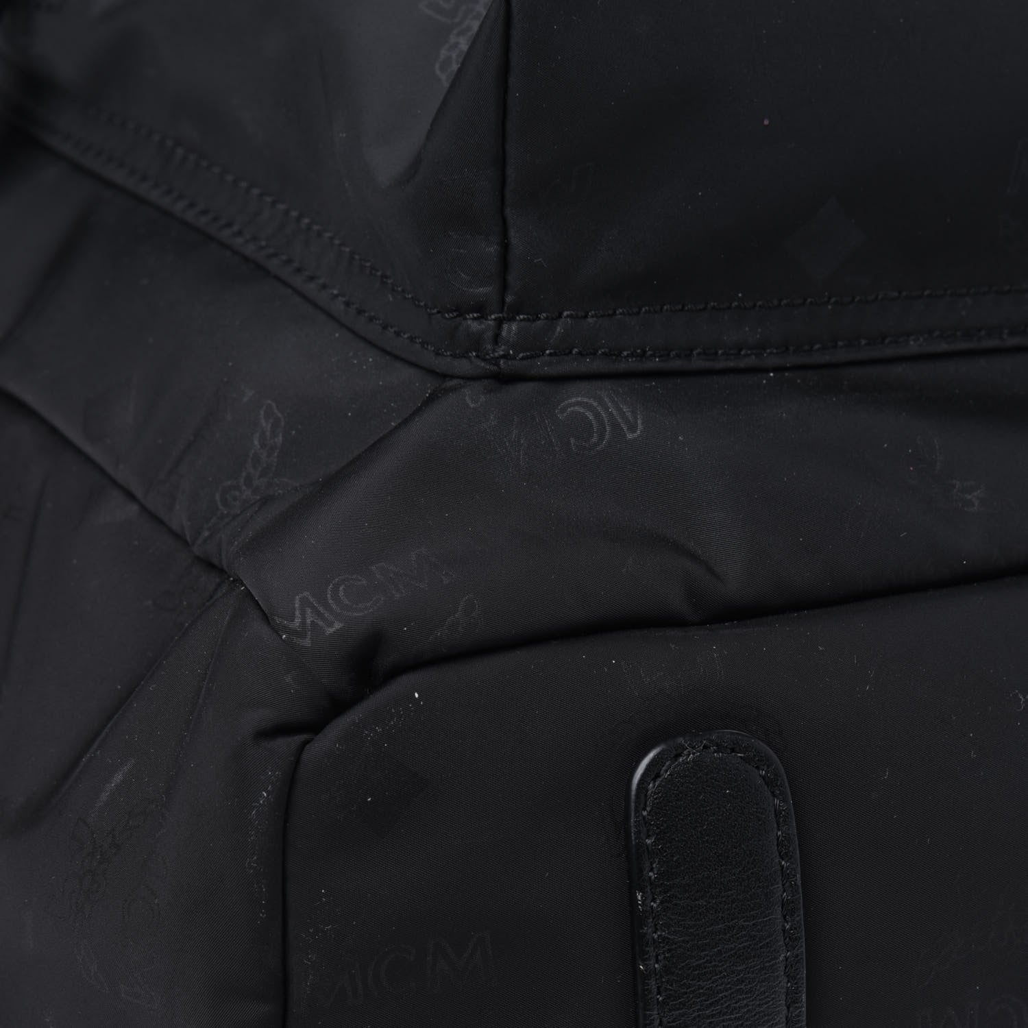 MCM Nylon Monogram Stark Classic Backpack Black 7 of 16