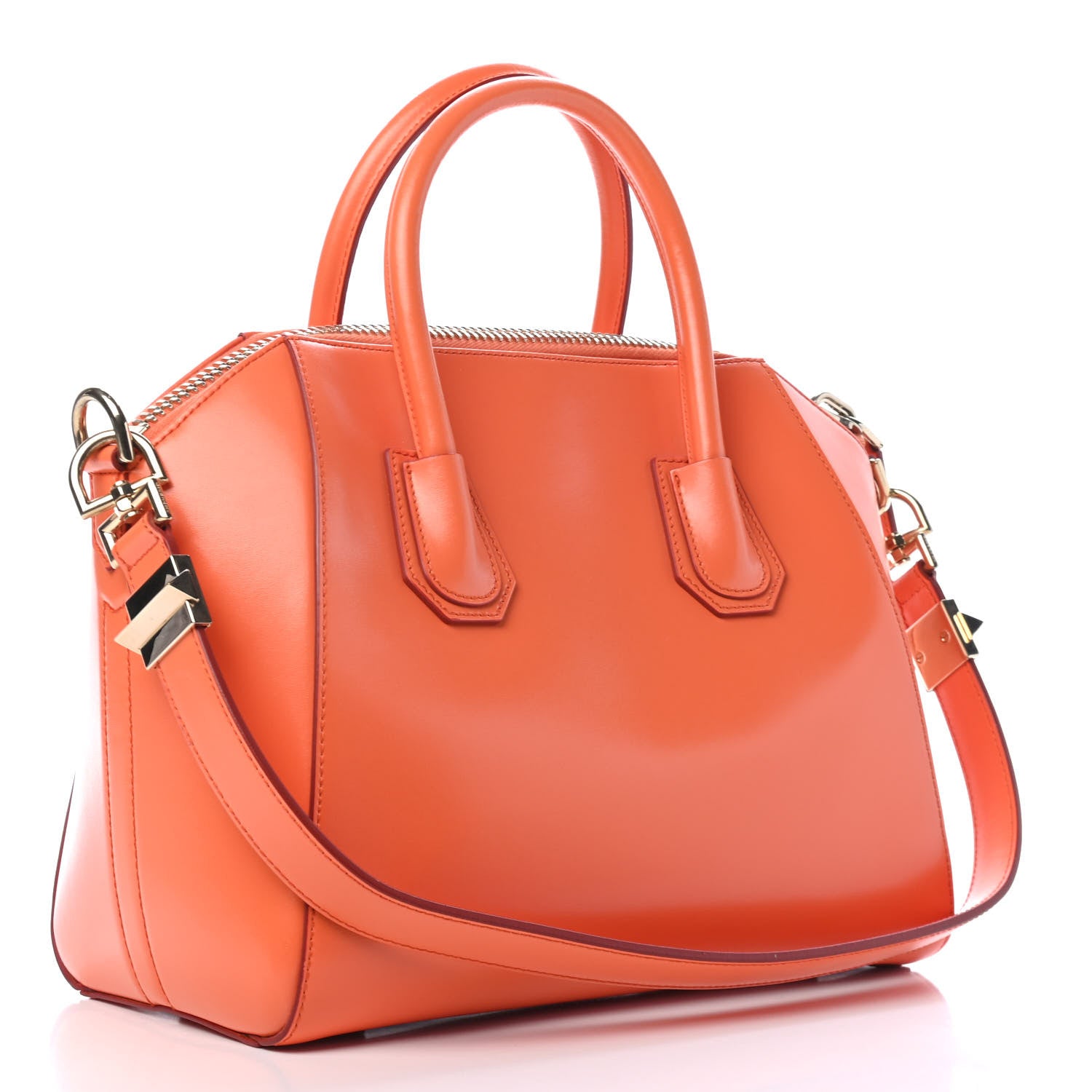 Givenchy Shiny Lord Calfskin Small Antigona Orange 2 of 4