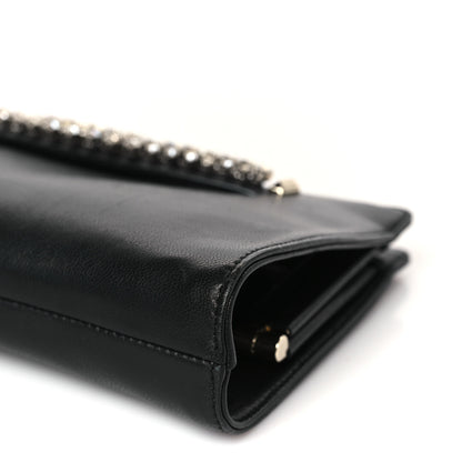 Jimmy Choo Nappa Crystal Venus Clutch with Chain Black 8 of 9