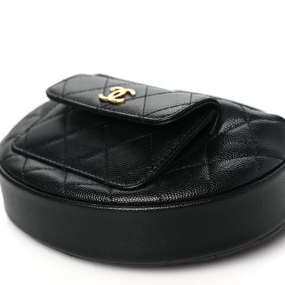 Chanel Caviar Quilted Polly Pocket Pouch Hobo Black 10 of 10