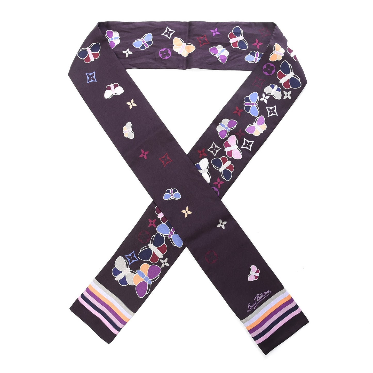 Silk Papillon Butterfly Bandeau Violet