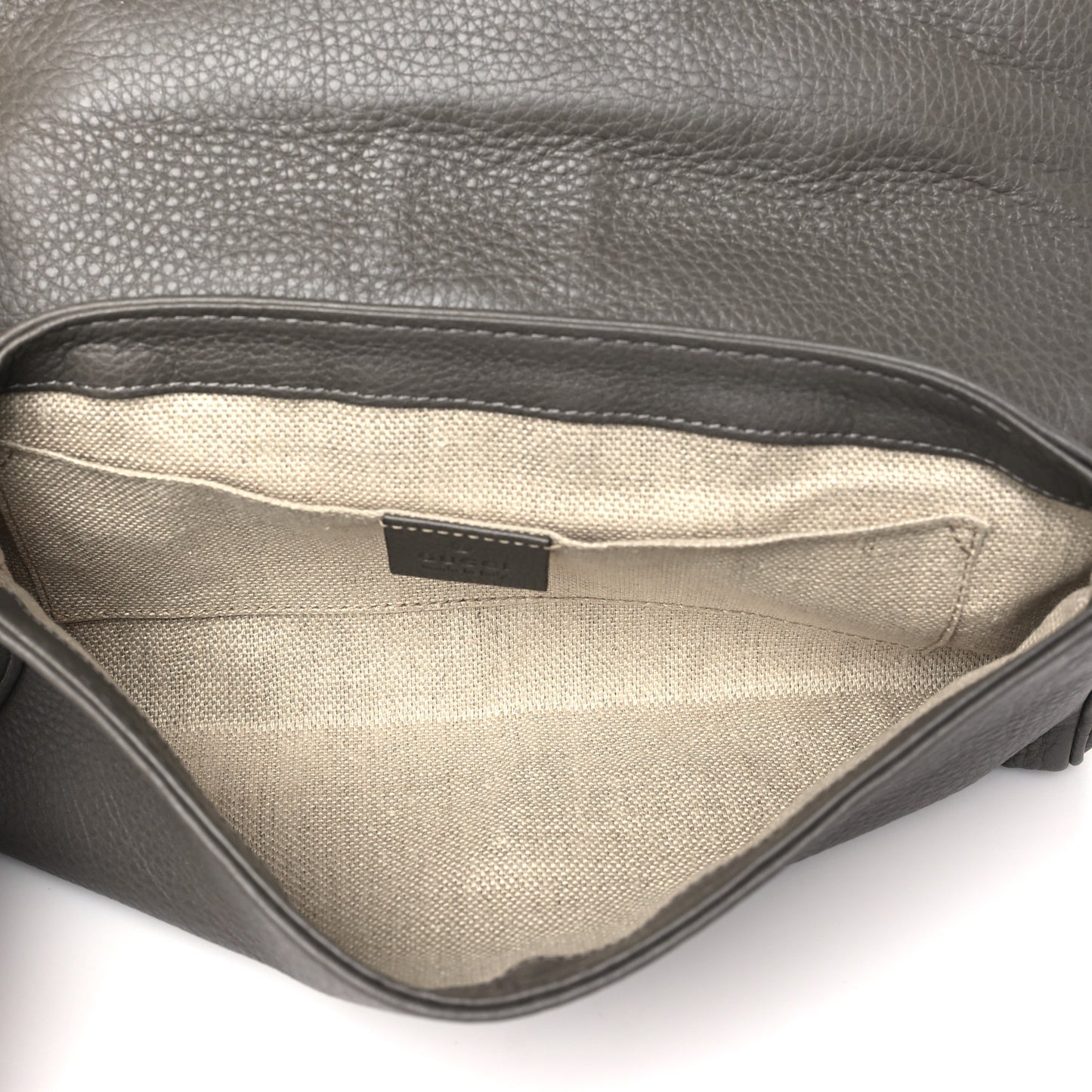 Snakeskin Calfskin Embossed Greenwich Clutch Grey