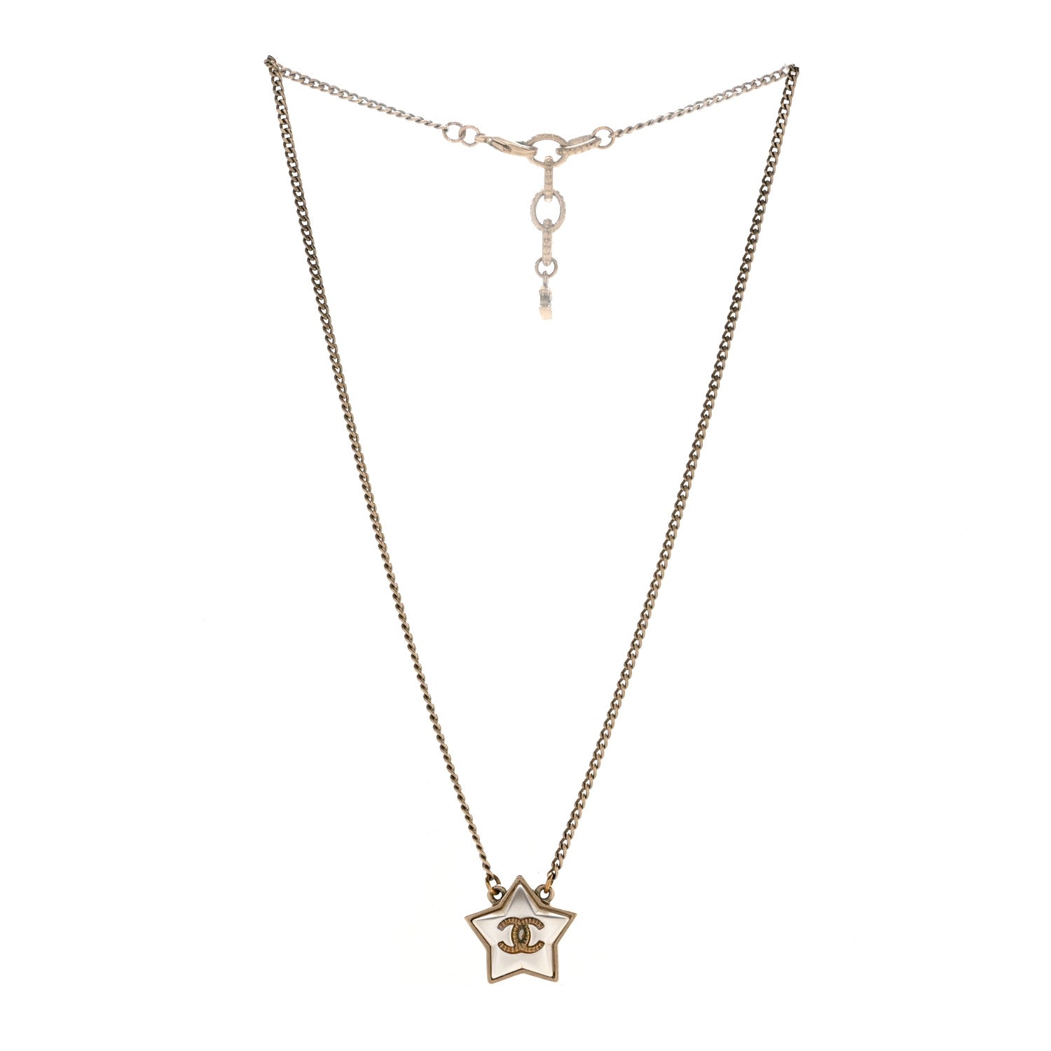 Chanel Pearl CC Star Necklace Gold 3 of 4