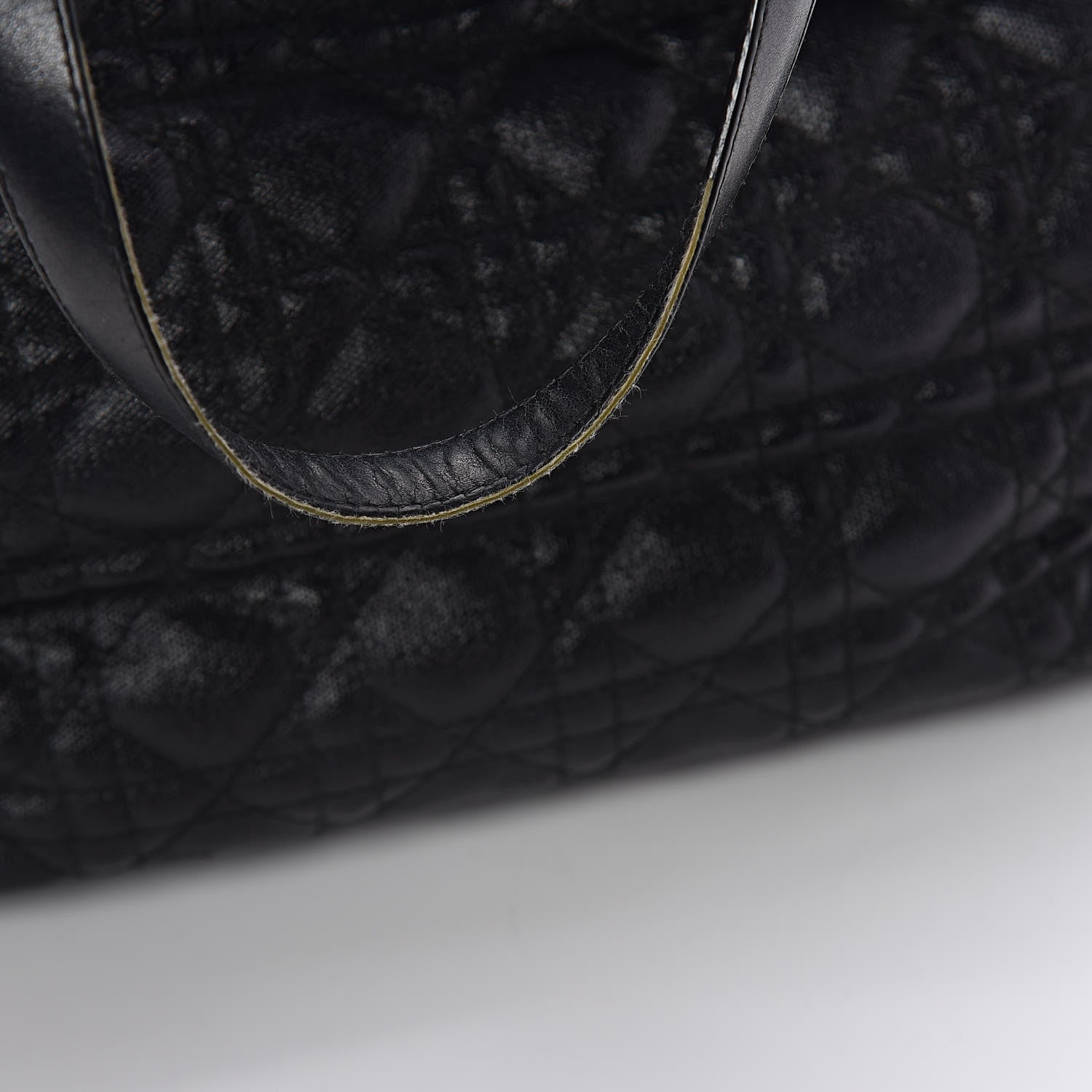 Christian Dior Coated Canvas Cannage Medium Panarea Tote Black 10 of 19
