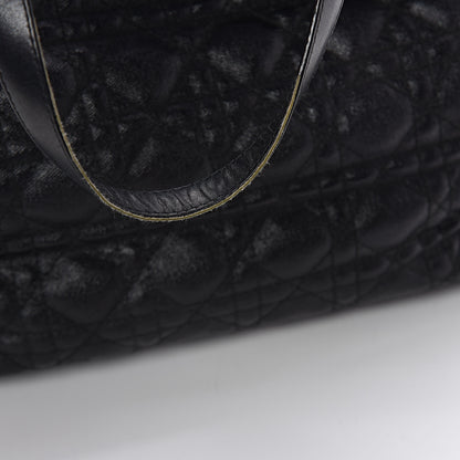 Christian Dior Coated Canvas Cannage Medium Panarea Tote Black 10 of 19