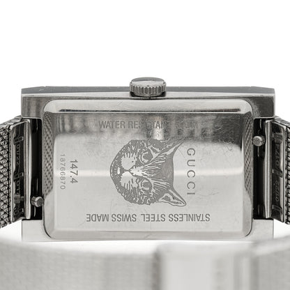 Gucci Stainless Steel 21mm Web G-Frame Quartz Watch Green 4 of 4