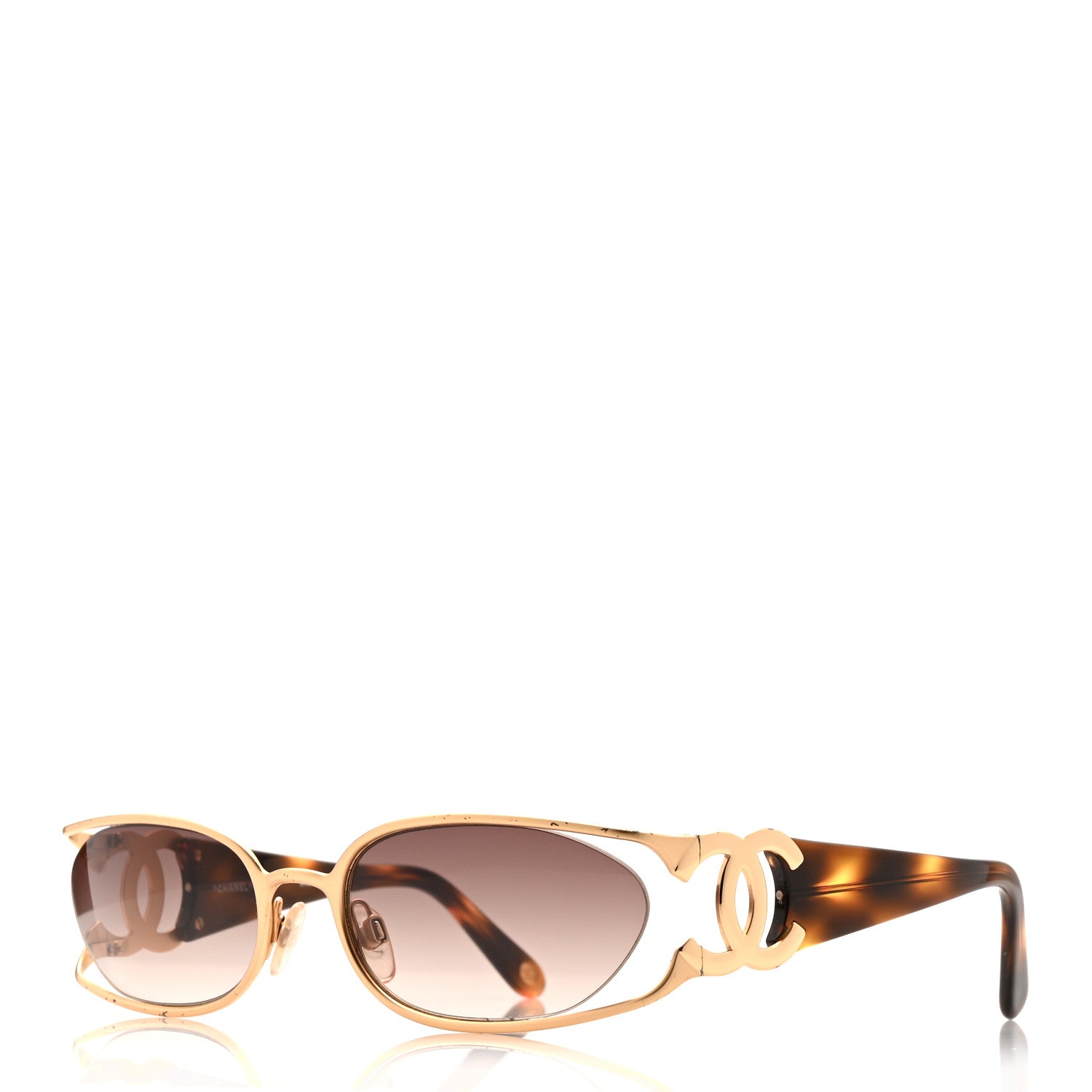 Chanel CC Logo Sunglasses 4023 Gold 1 of 9