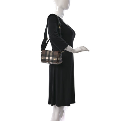 Burberry E-canvas Check Dorset Crossbody Dark Birch Brown 2 of 10