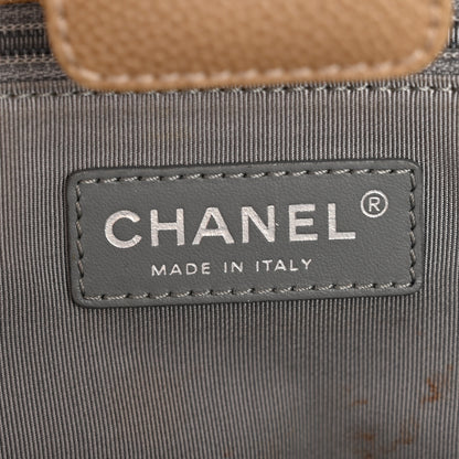 Chanel Calfskin Cerf Executive Shopper Tote Beige Black 7 of 15