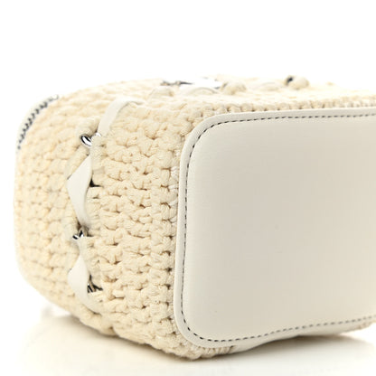 Chanel Lambskin Crochet Small Vanity Case With Chain White 8 of 9