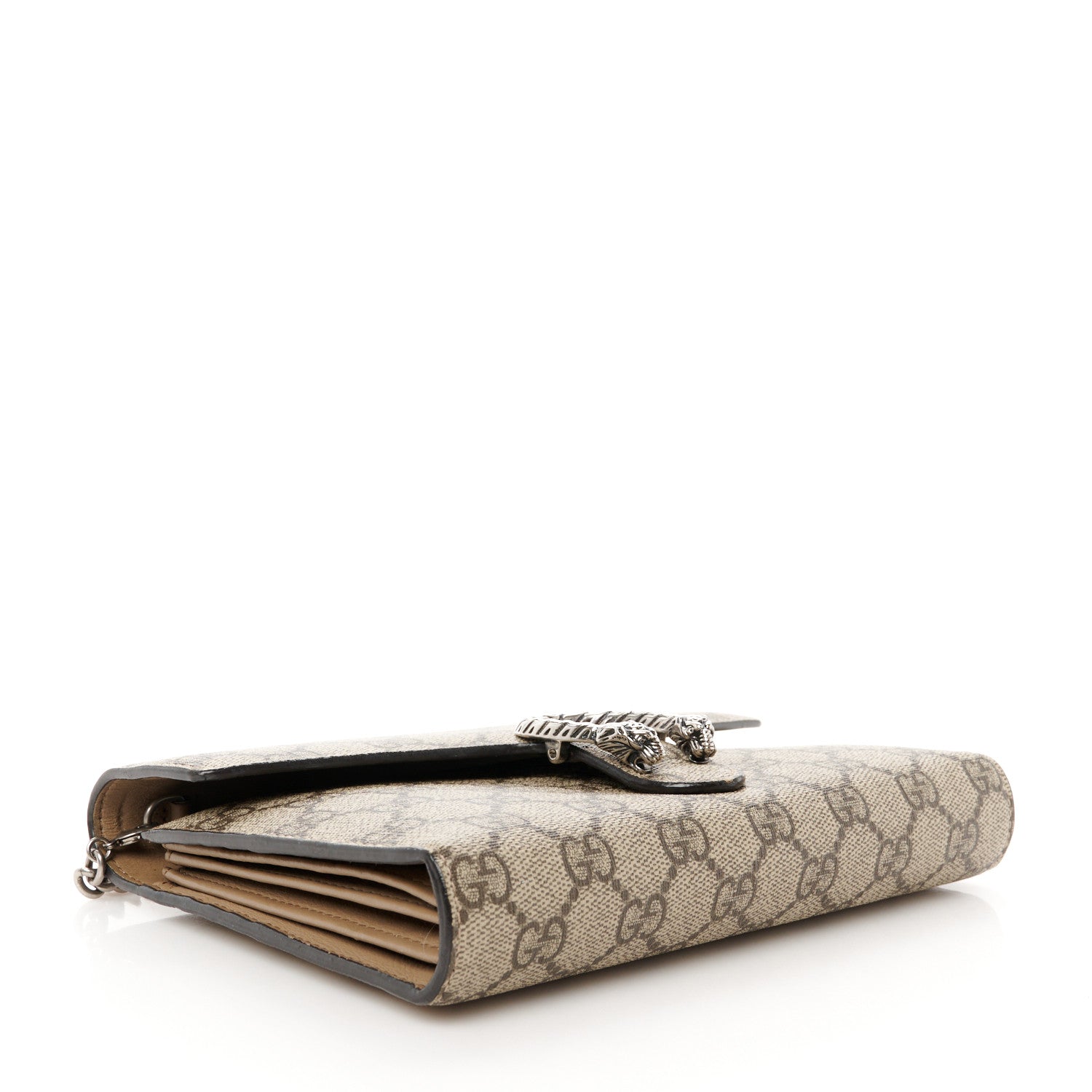Gucci GG Supreme Monogram Mini Dionysus Chain Wallet Beige Taupe 4 of 11