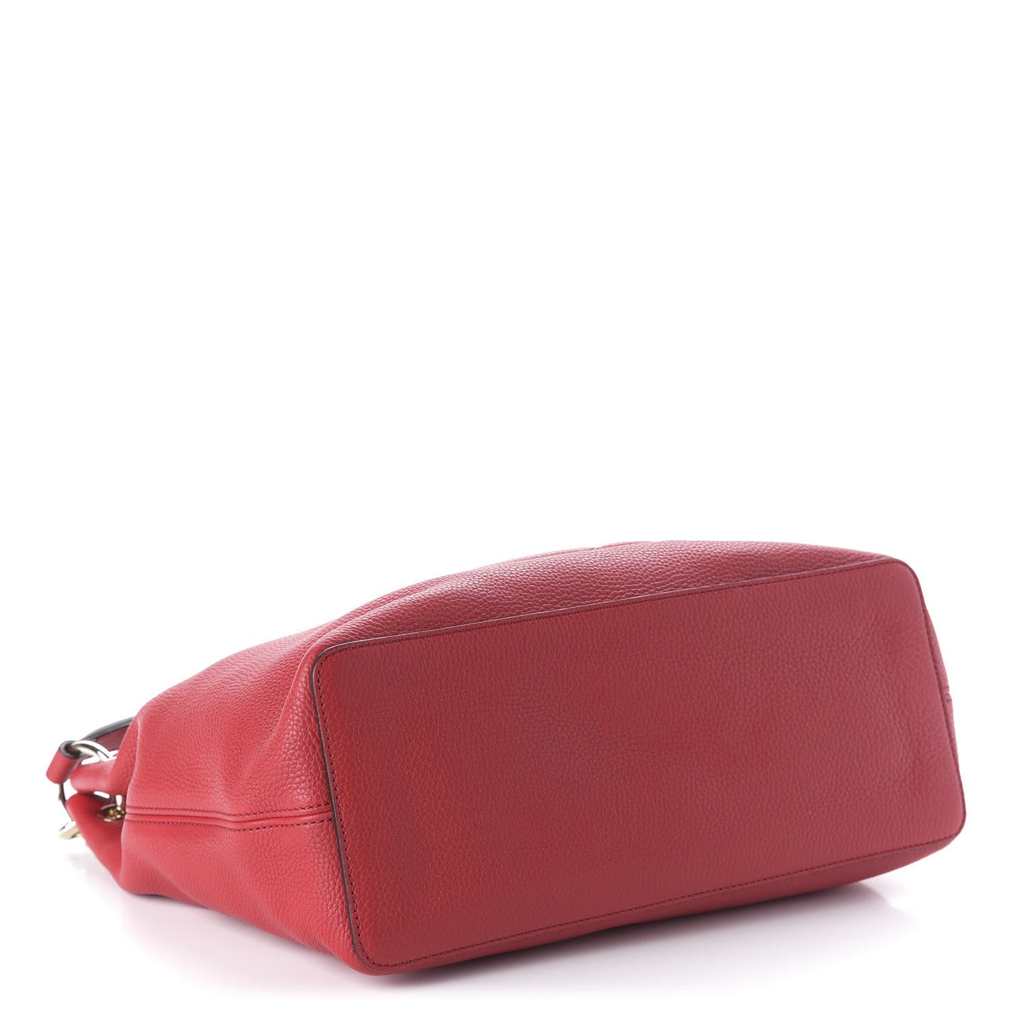 Pebbled Calfskin Large Soho Hobo Tabasco Red