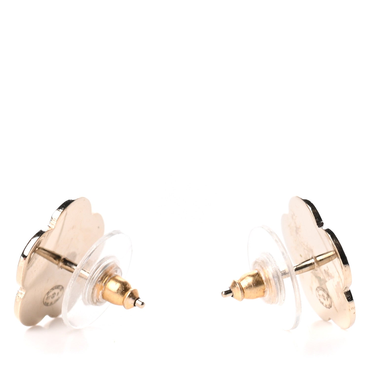 Chanel Pearl CC Camellia Earrings Gold 3 of 4