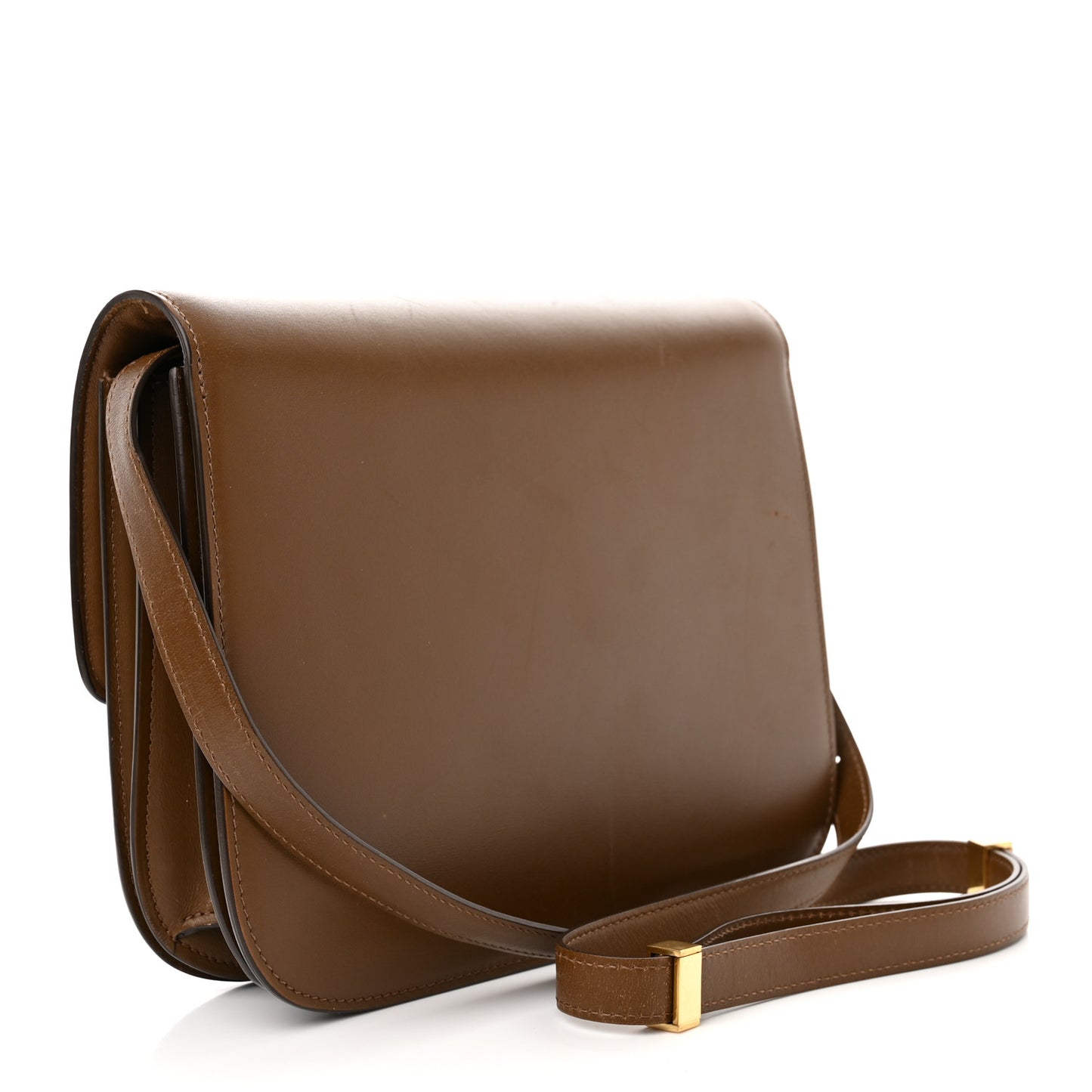 Smooth Calfskin Medium Classic Box Flap Bag Camel