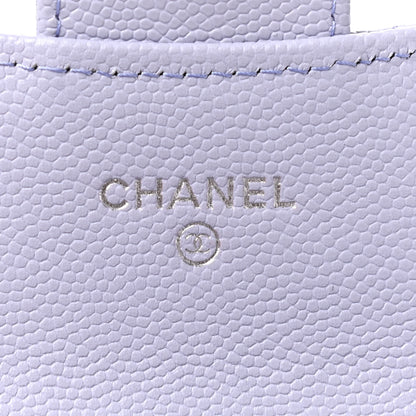 Chanel Caviar Quilted Flap Card Holder Wallet Light Purple 6 of 8