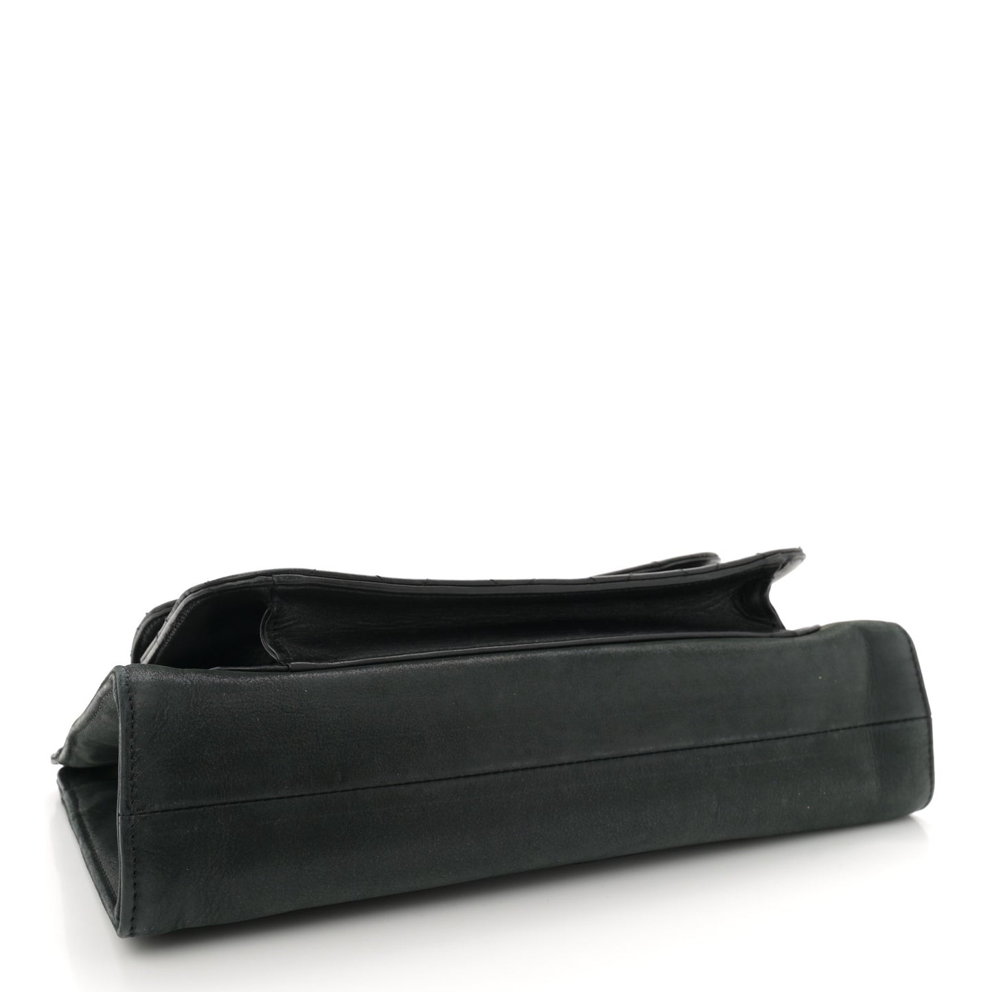 Iridescent Calfskin Quilted In & Out Camera Case Black
