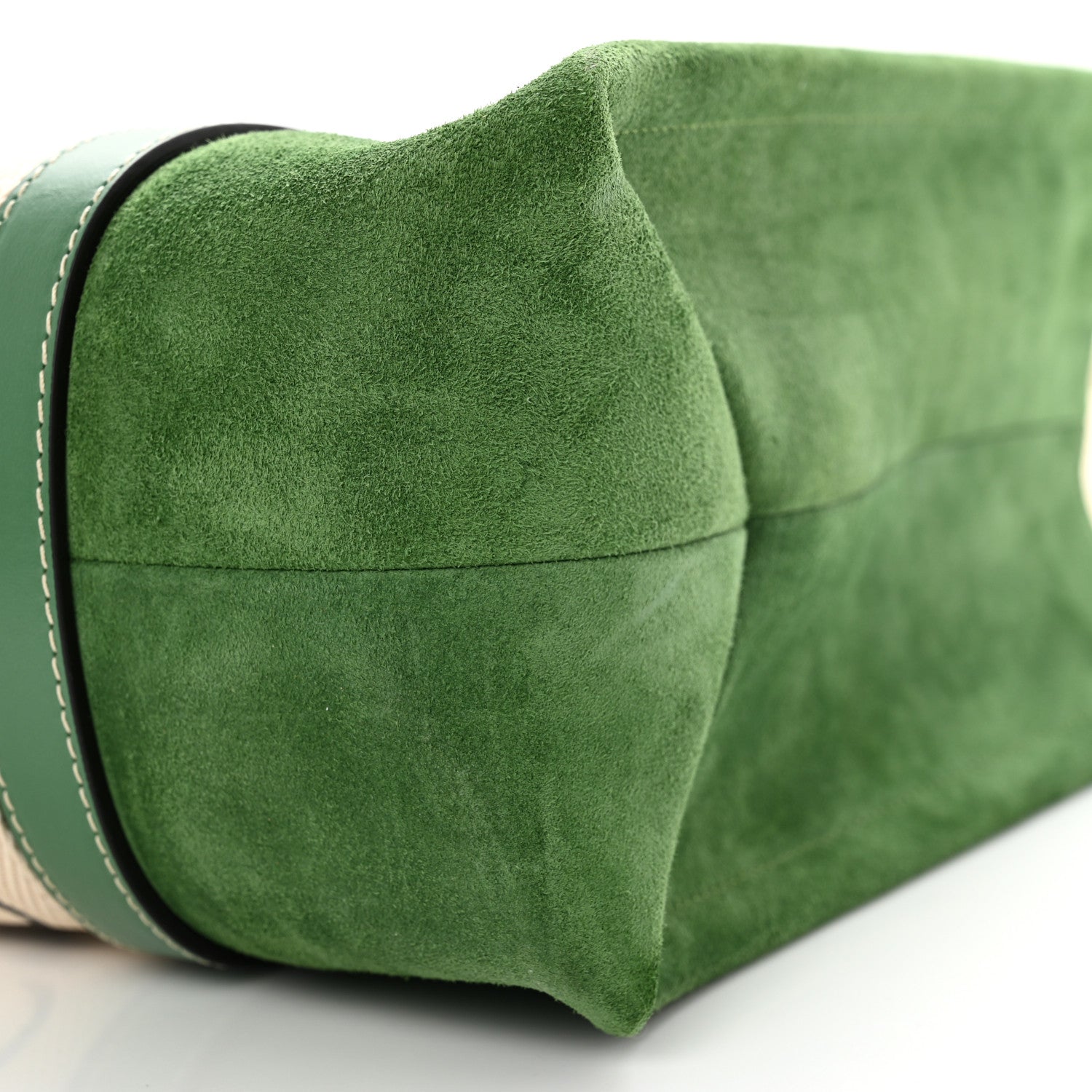Chloe Suede Calfskin Medium Woody Tote Bright Green 8 of 9