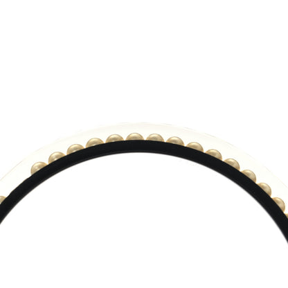 Chanel Resin Pearl CC Bangle Black 6 of 6