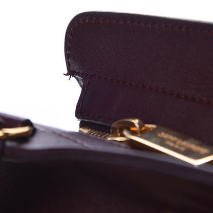 Saint Laurent Calfskin Small Classic Y Cabas Bordeaux 11 of 16