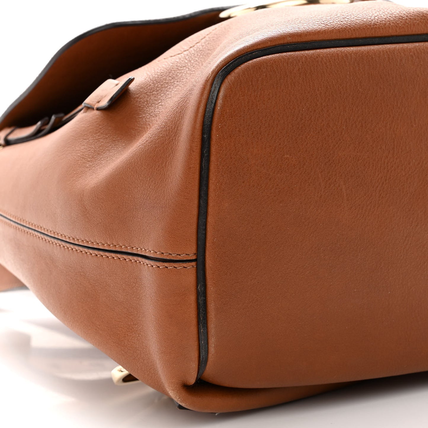 Suede Calfskin Medium Faye Backpack Tan