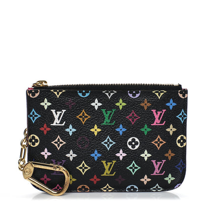 Louis Vuitton Monogram Multicolor Key Pouch Black Grenade 1 of 6