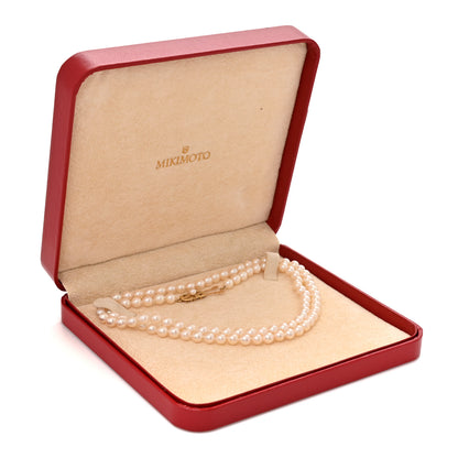 Mikimoto 18K Yellow Gold Akoya Cultured Pearl 5-6mm Strand Necklace 6 of 6