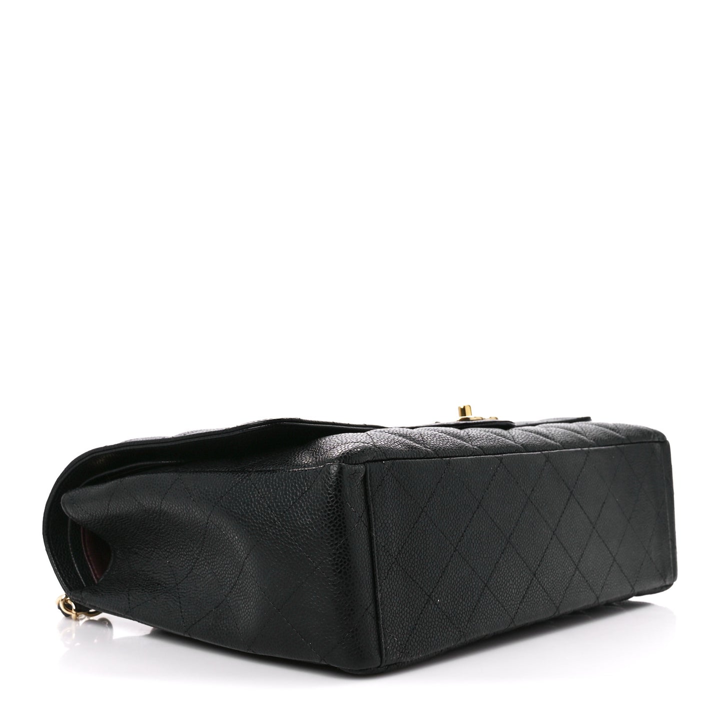 Caviar Quilted Maxi Double Flap Black