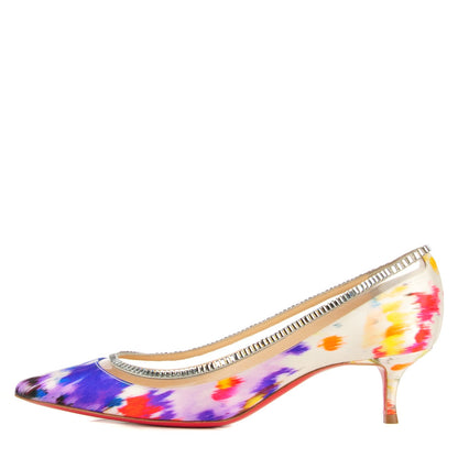 Christian Louboutin Satin PVC Paulina 45 Pumps 38.5 Multicolor 1 of 6