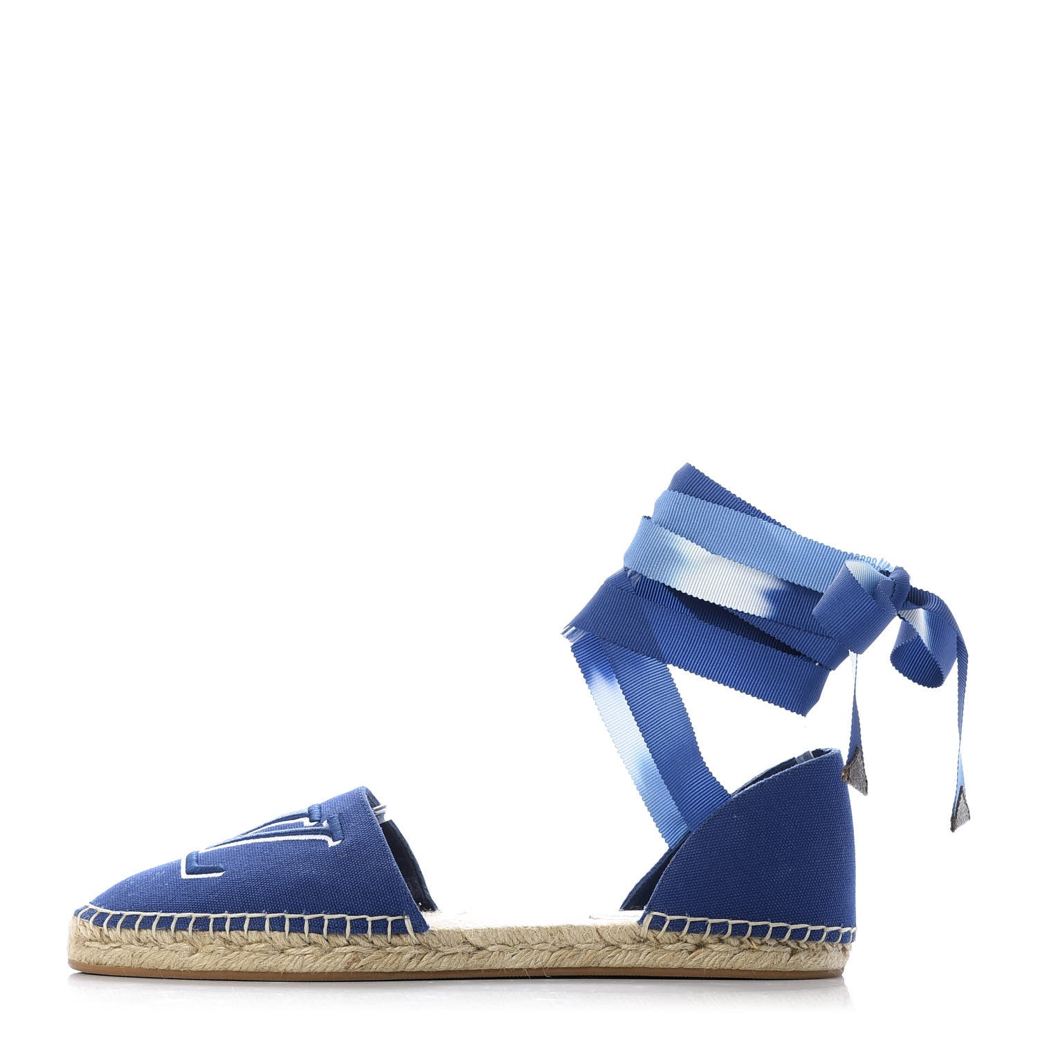 Louis Vuitton Canvas Escale Starboard Espadrille Flats 39.5 Blue 1 of 9
