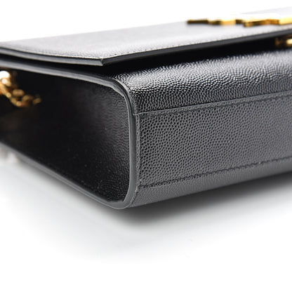 Saint Laurent Grain De Poudre Medium Classic Monogram Kate Satchel Black 8 of 9