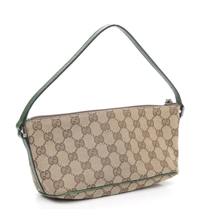 Gucci Monogram Web Boat Pochette Green 3 of 11