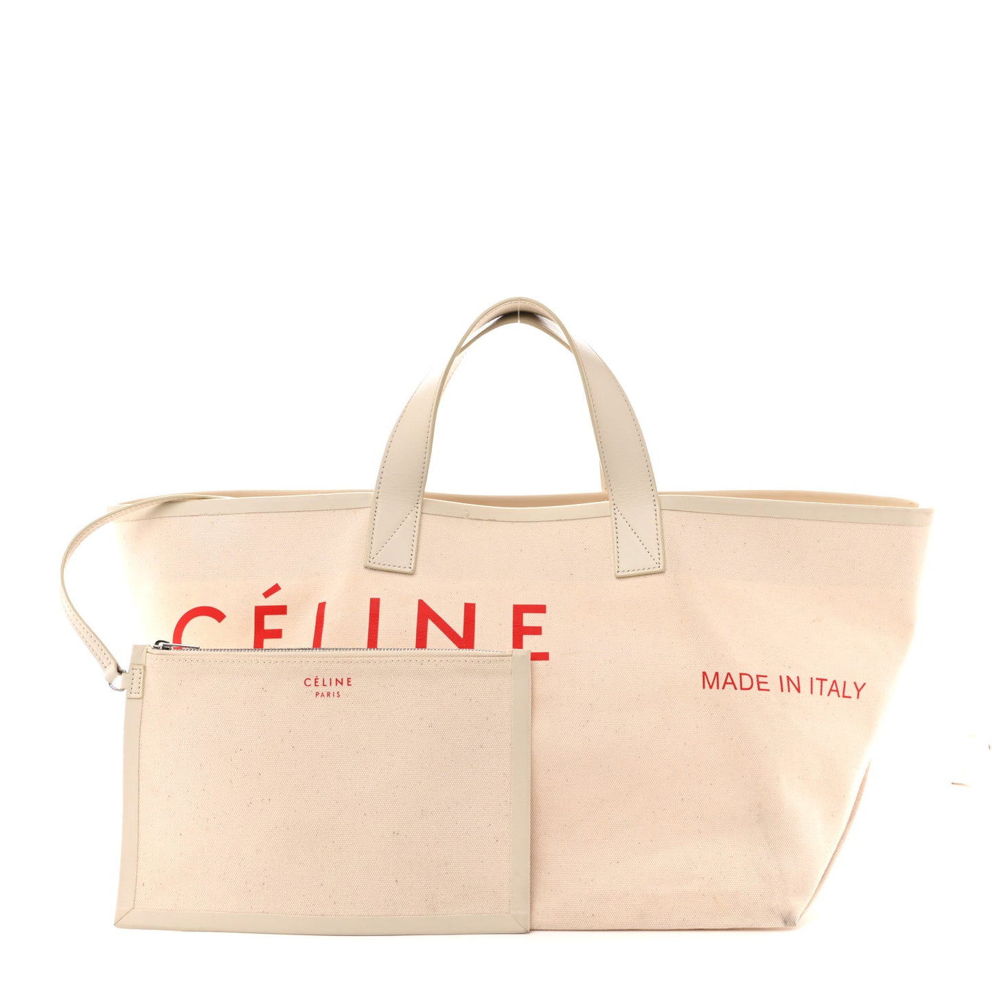 Textile Medium Made In Tote Natural Natural Red