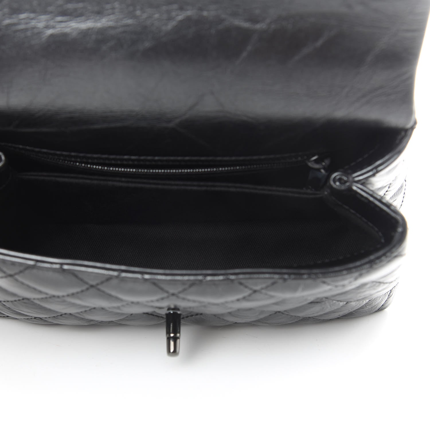 Chanel Aged Calfskin Quilted Mini Coco Handle Flap So Black 5 of 11