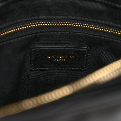 Saint Laurent Calfskin Y Quilted Monogram Medium Loulou Chain Satchel Black 6 of 13