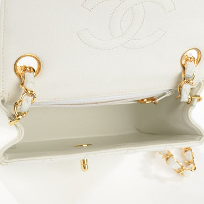 Chanel Caviar Quilted Mini Square Flap White 5 of 9