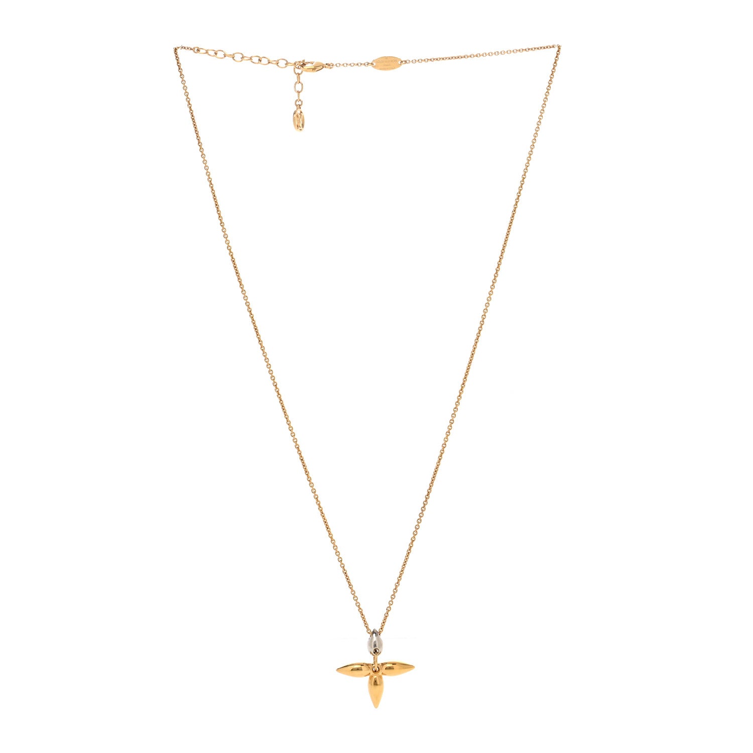 Louis Vuitton Louisette Necklace Gold Silver 3 of 6