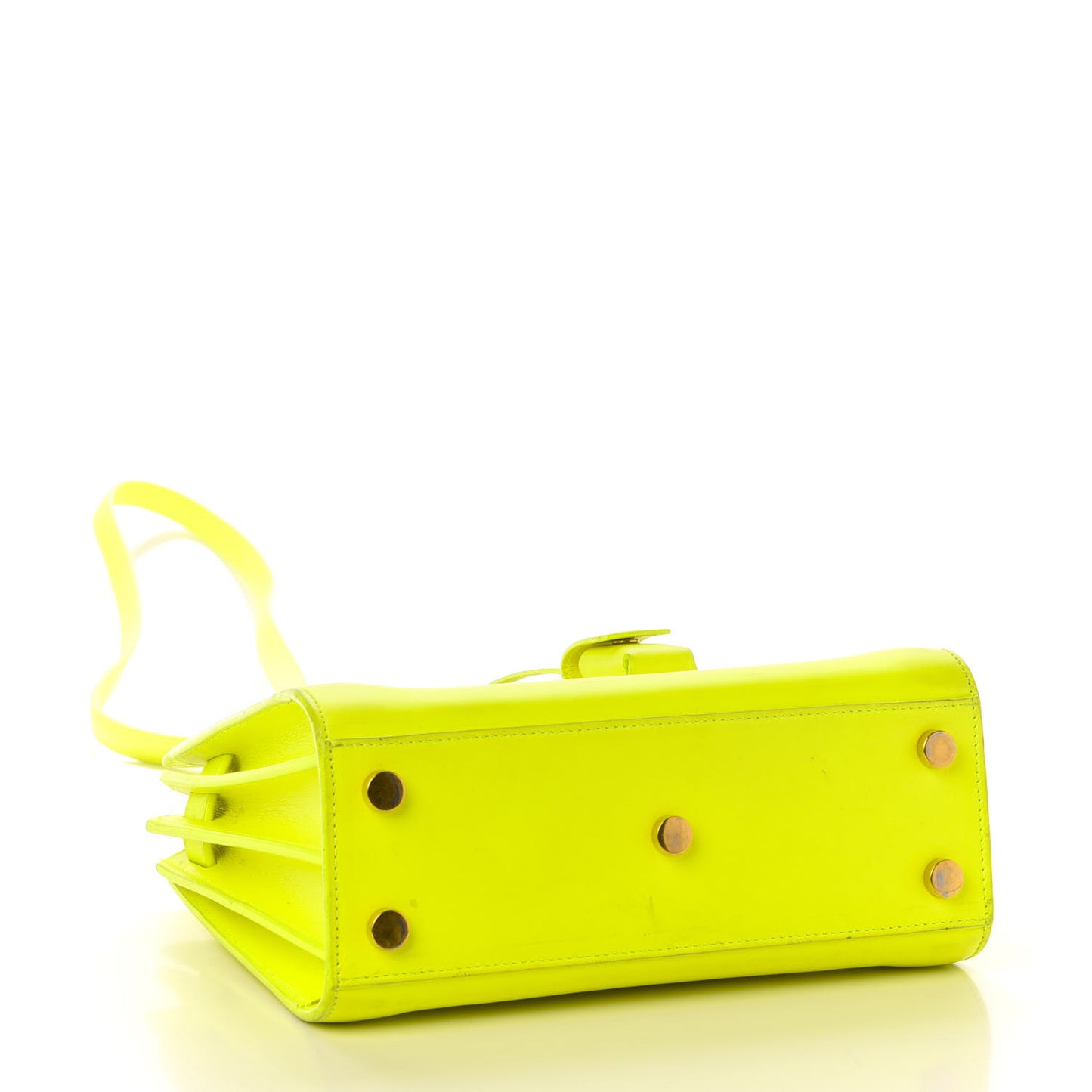 Calfskin Nano Sac De Jour Neon Yellow