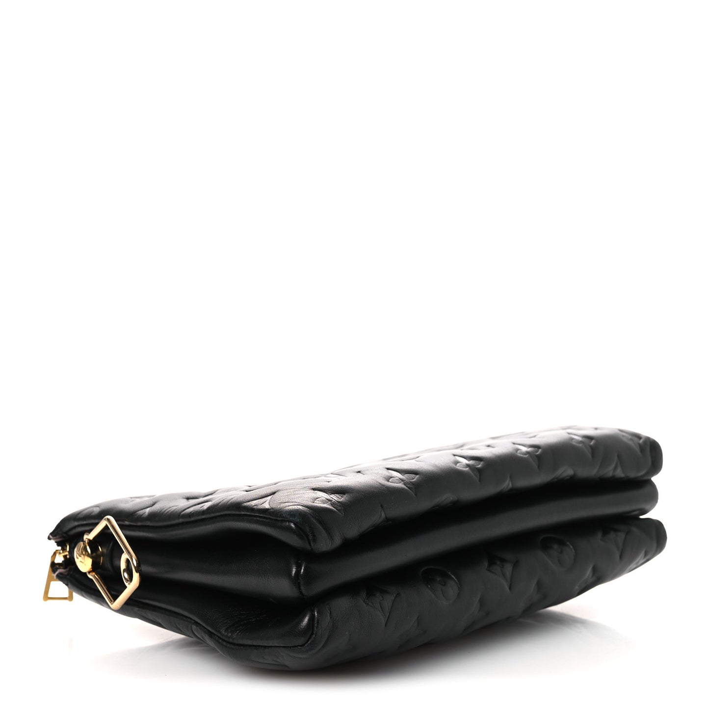Lambskin Embossed Monogram Coussin PM Black