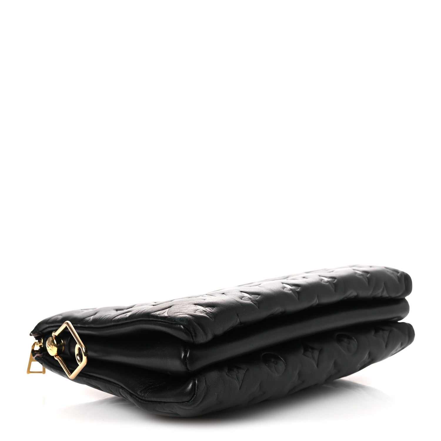 Louis Vuitton Lambskin Embossed Monogram Coussin PM Black 4 of 12