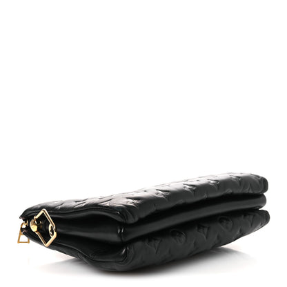 Louis Vuitton Lambskin Embossed Monogram Coussin PM Black 4 of 12