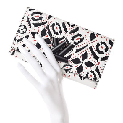 Louis Vuitton Calfskin Graphic Print Twist Wallet 2 of 11