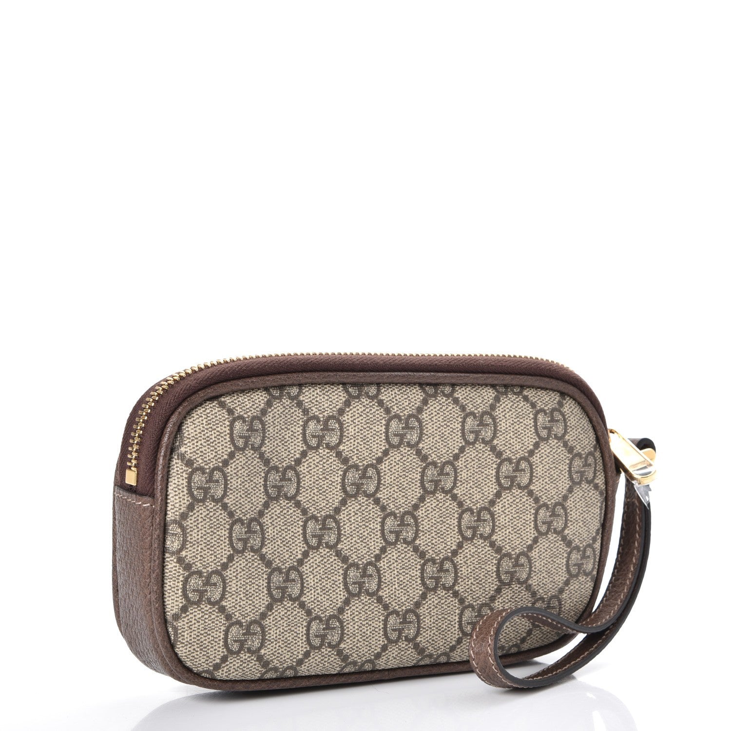 Gucci GG Supreme Monogram Ophidia Phone Case Wristlet Brown 3 of 8