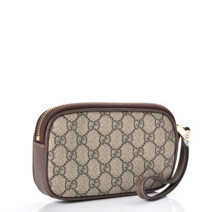 Gucci GG Supreme Monogram Ophidia Phone Case Wristlet Brown 3 of 8