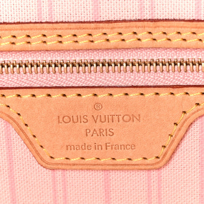 Louis Vuitton Damier Azur Neo Neverfull MM Rose Ballerine 7 of 9
