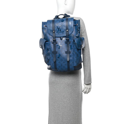 Louis Vuitton Monogram Aquagarden Christopher MM Backpack Abyss Blue 2 of 14