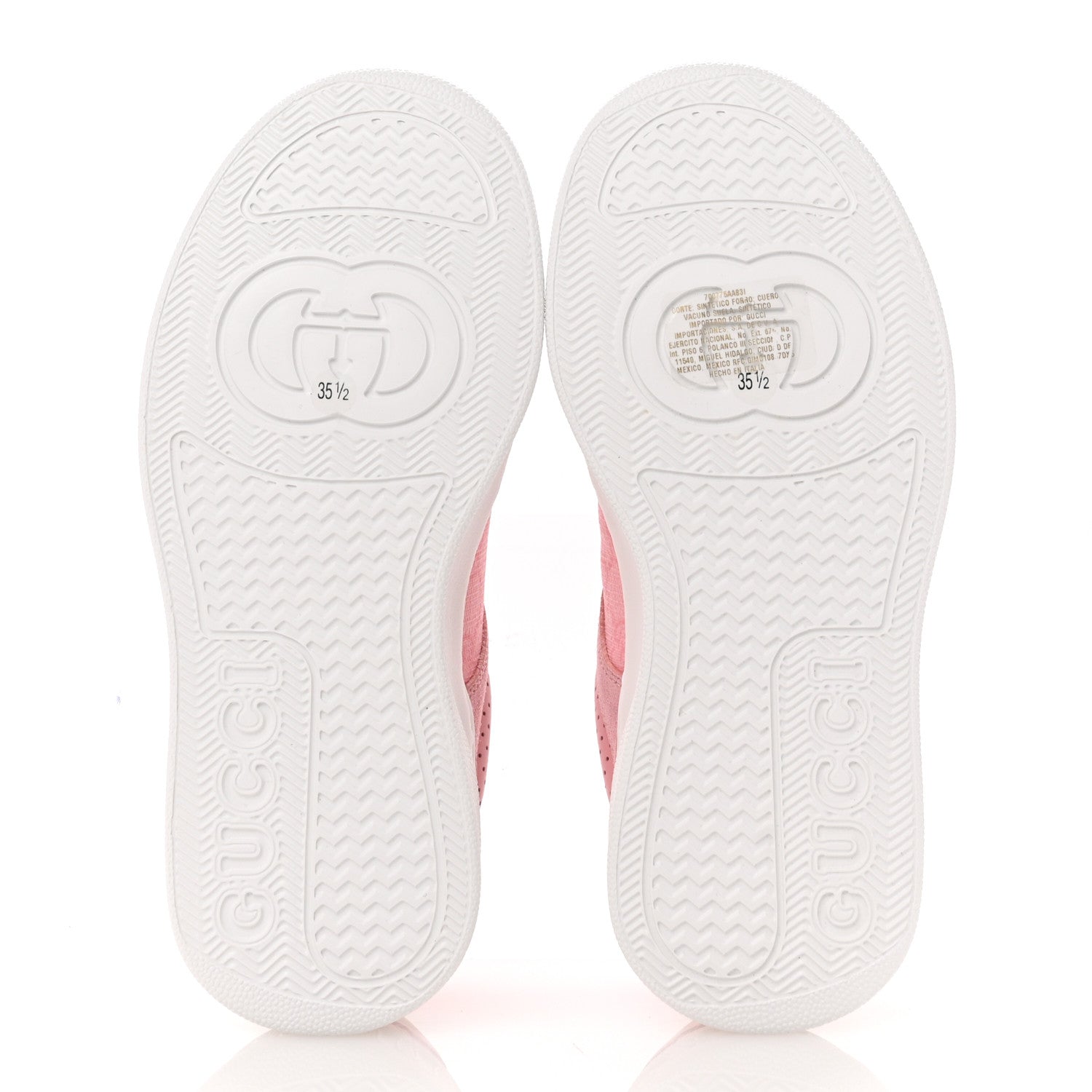 Gucci Calfskin GG Supreme Monogram Womens Platform 55mm Sneakers 35.5 Pink 6 of 9