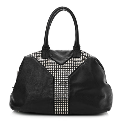 Saint Laurent Calfskin Studded Easy Sac Black 1 of 16