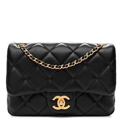 Chanel Lambskin Quilted Mini Flap Black 1 of 10