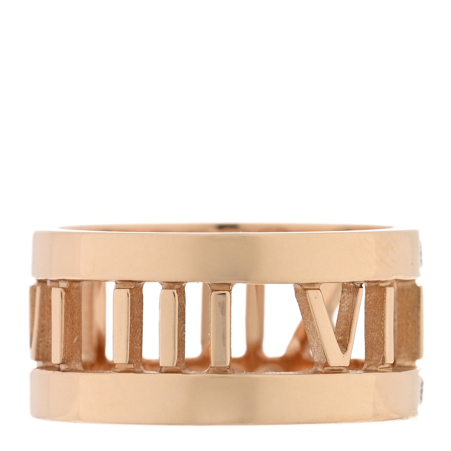 18K Rose Gold Diamond Wide Atlas Open Ring 48 4.5