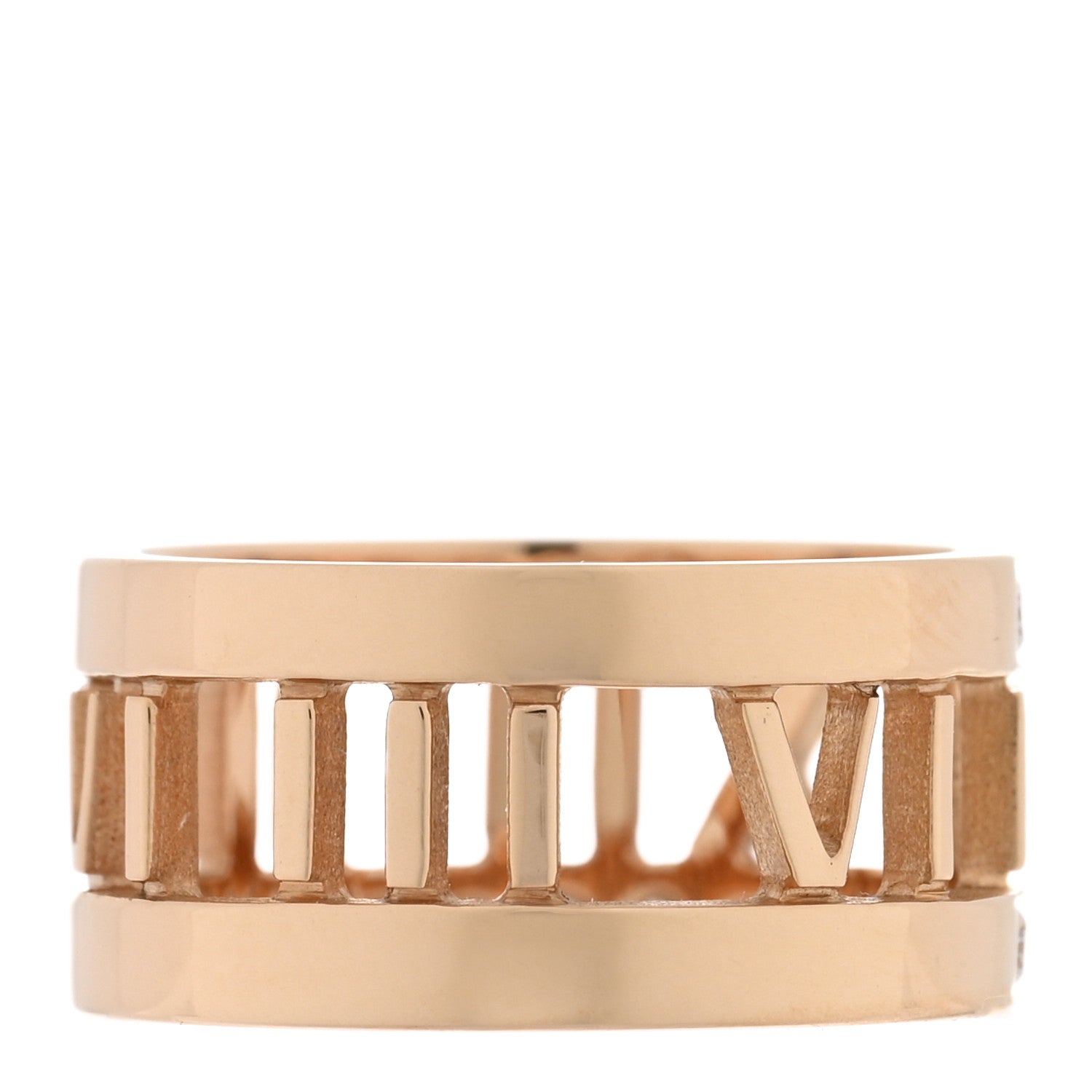 Tiffany 18K Rose Gold Diamond Wide Atlas Open Ring 48 4.5 3 of 5